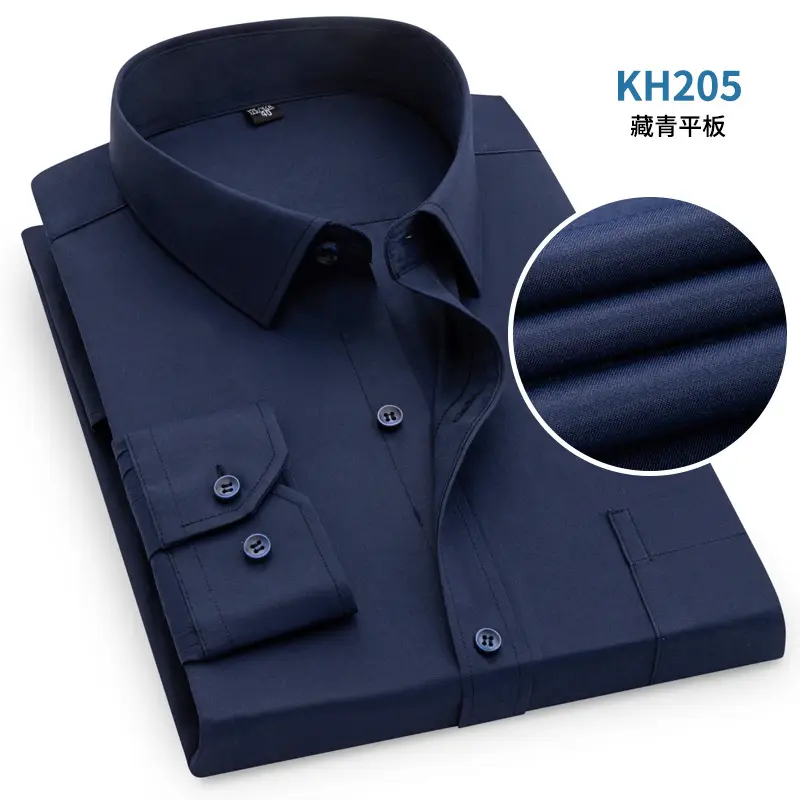 Grey Slim Fit Business Shirt for Men - Image 4