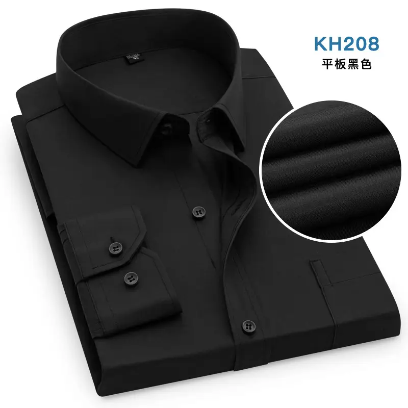 Grey Slim Fit Business Shirt for Men - Image 7