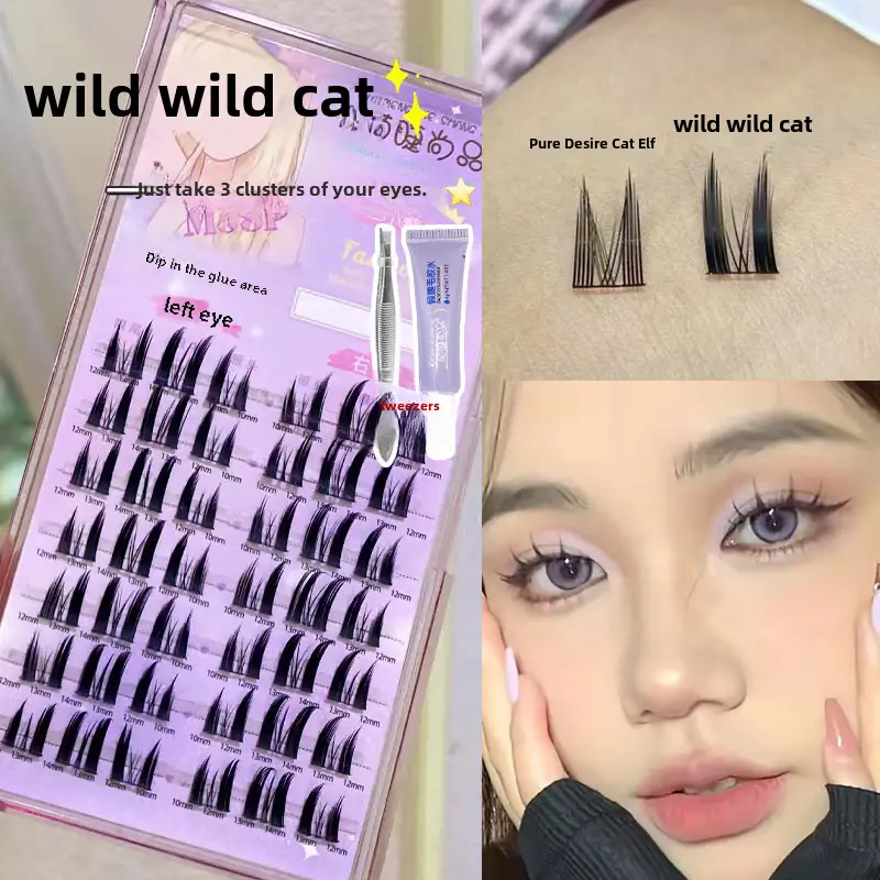 Wild Cat False Eyelashes for Natural Look - Image 2