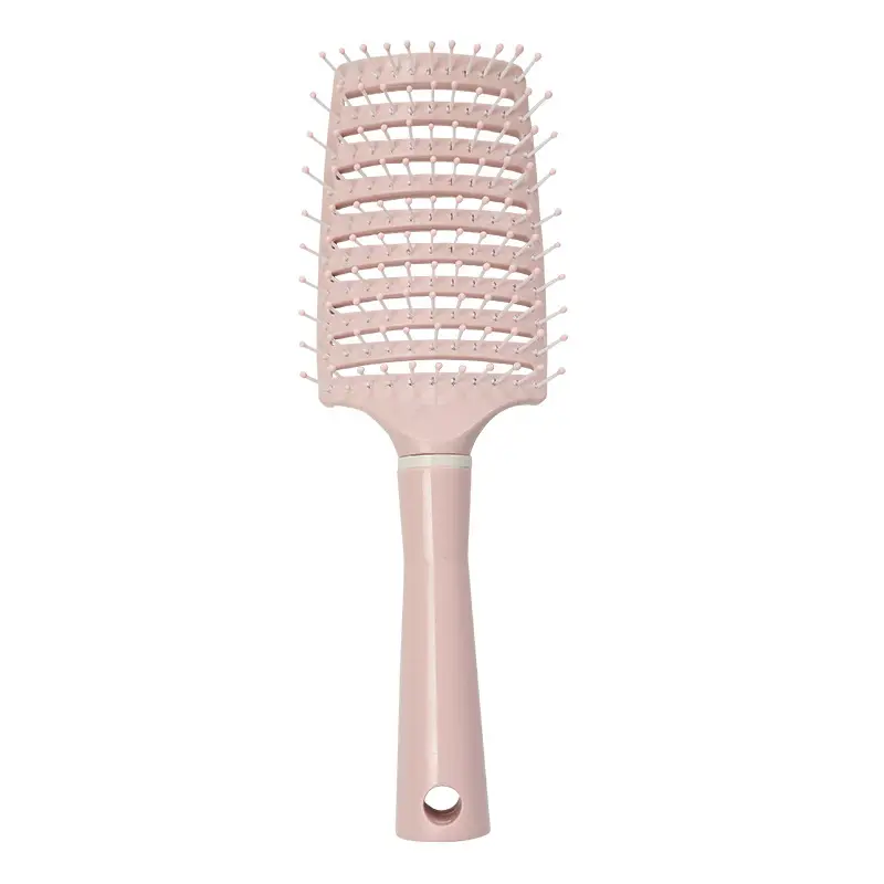 Pink Curved Hair Brush for Women Men Curly Hair - Image 12