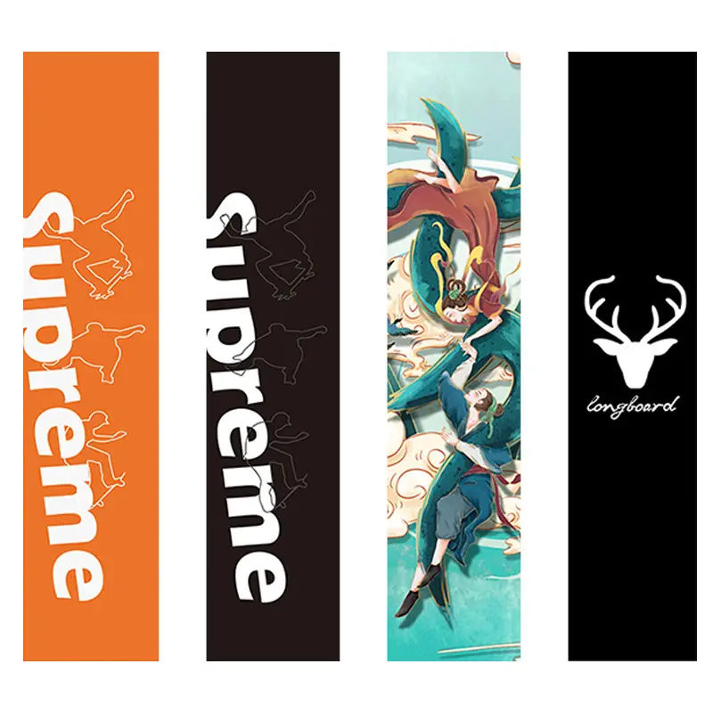Skateboard sandpaper color sand double rocker land punching Board Professional long board sandpaper dance board sandpaper non-slip wear-resistant personalized stickers - Image 20