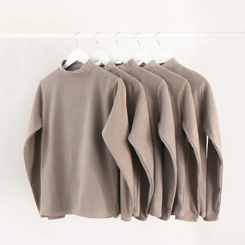 Men Women Velvet Long Sleeve Shirt Grey - Image 6