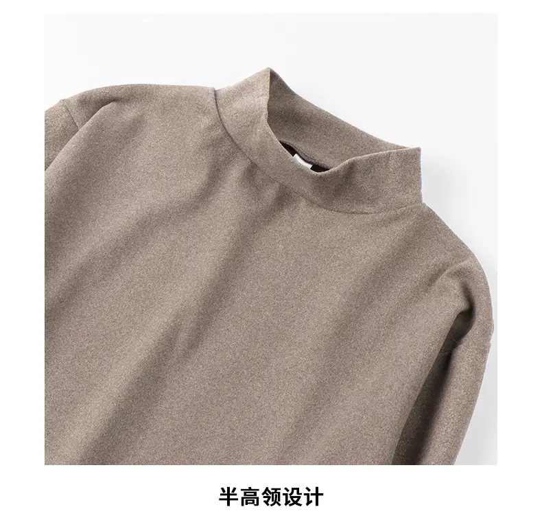 Men Women Velvet Long Sleeve Shirt Grey — feature 11