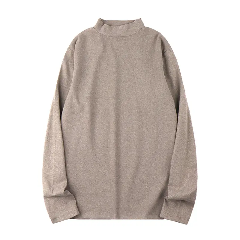 Men Women Velvet Long Sleeve Shirt Grey - Image 4