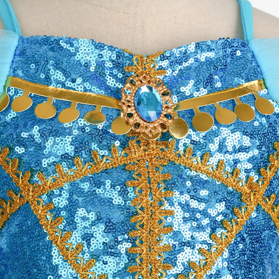 Jasmine Sequin Necklace Set Gold Plated Two-Piece - Image 15