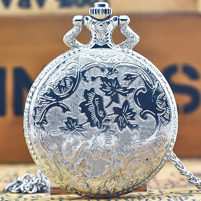 Gold Locomotive Pocket Watch with Chain Strap — feature 13