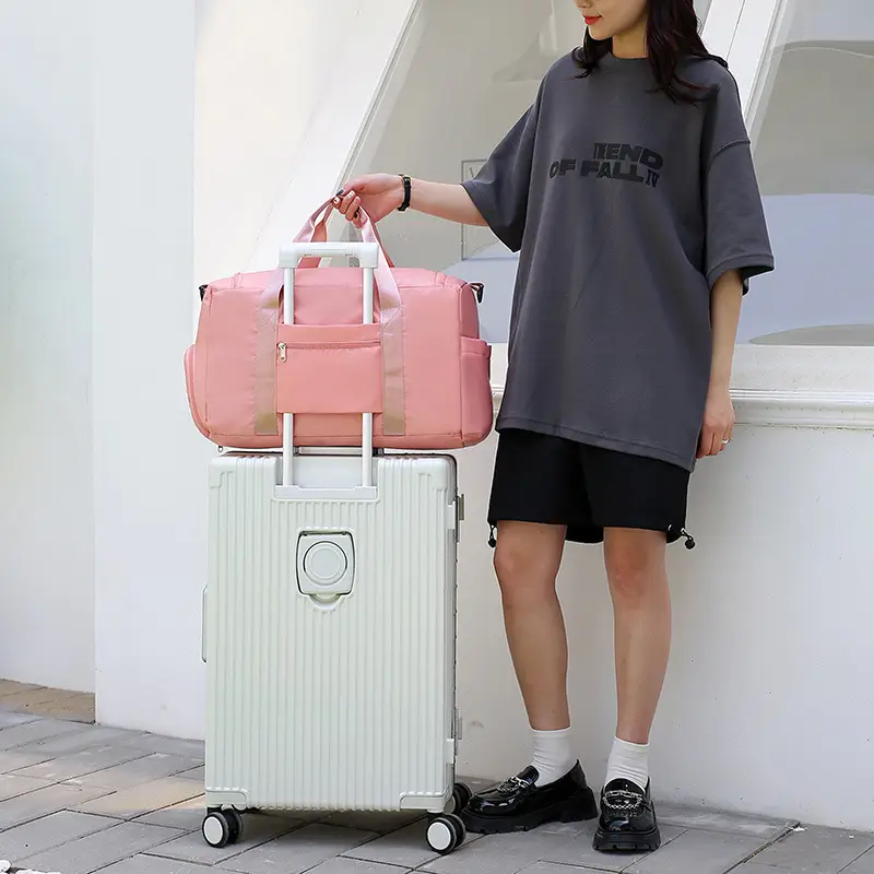 Women's White Training Sports Bag with Shoe Compartment - Image 13