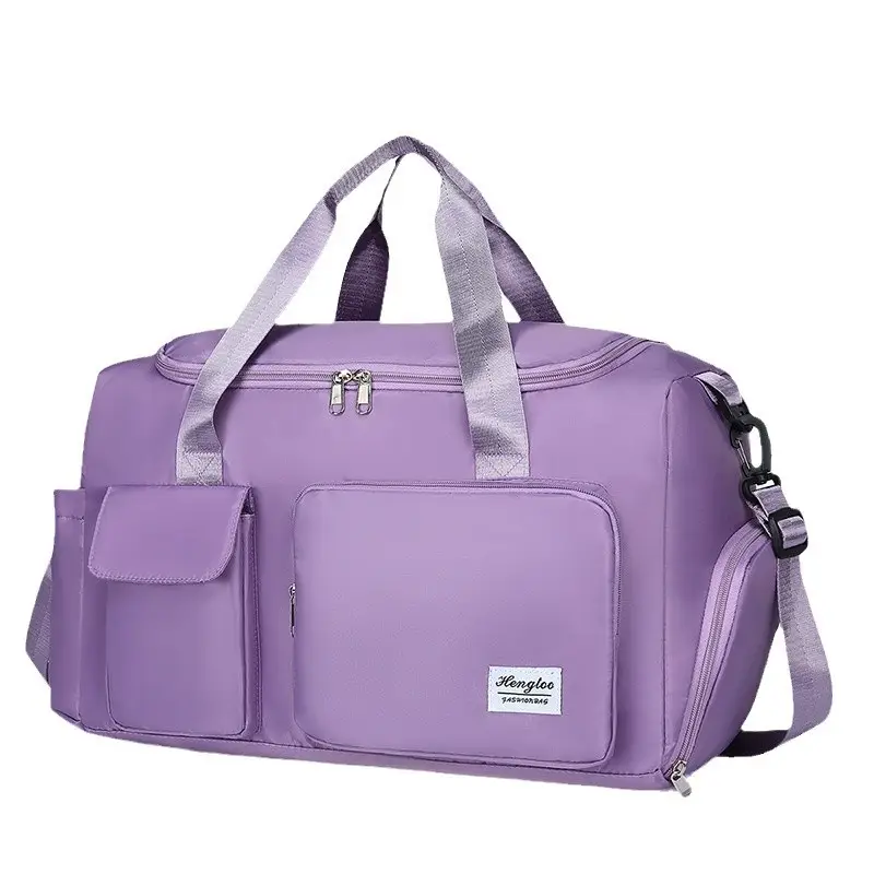 Women's White Training Sports Bag with Shoe Compartment - Image 14