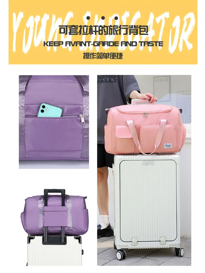 Women's White Training Sports Bag with Shoe Compartment — feature 20