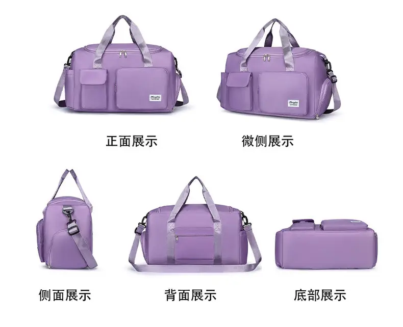 Women's White Training Sports Bag with Shoe Compartment — feature 27