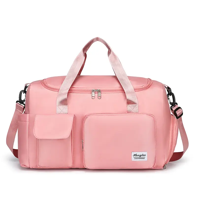 Women's White Training Sports Bag with Shoe Compartment - Image 3