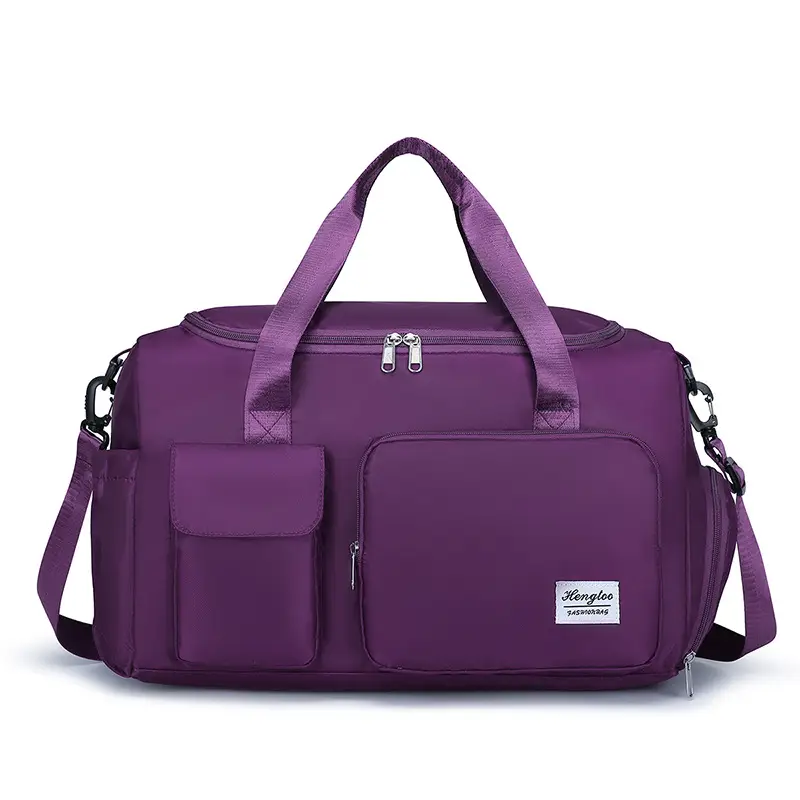 Women's White Training Sports Bag with Shoe Compartment - Image 6