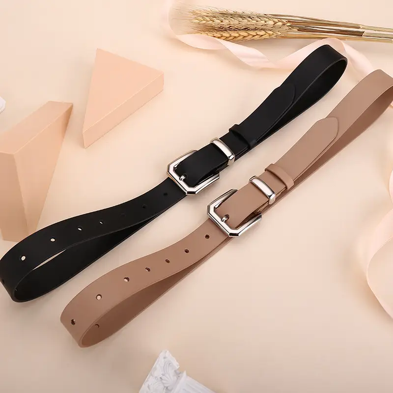 Women White Button Down Shirt with Black Embroidered Belt