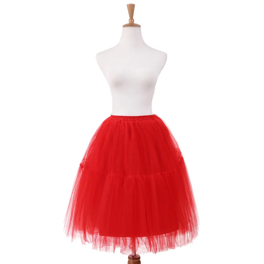 Yellow Tulle Pleated Skirt for Girls Spring Summer