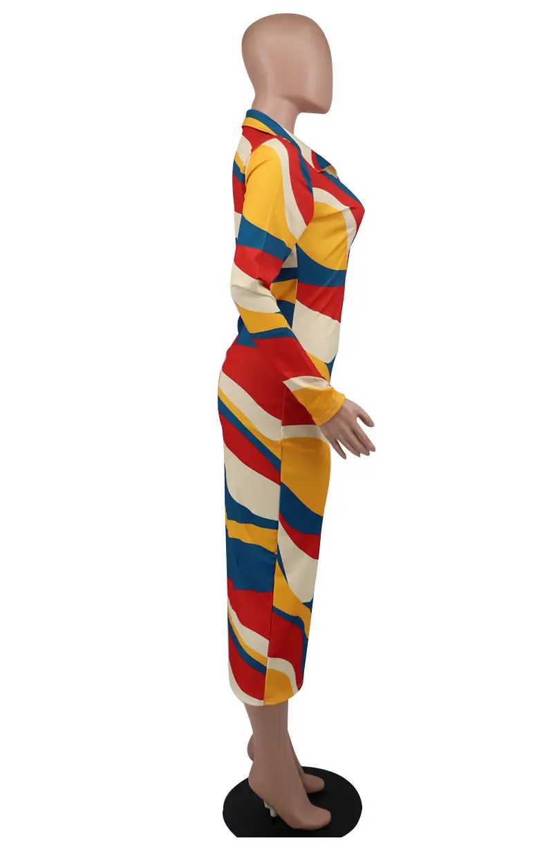 340 Colorful Long Dress for Women Slim Fit Hip Dress — feature 15