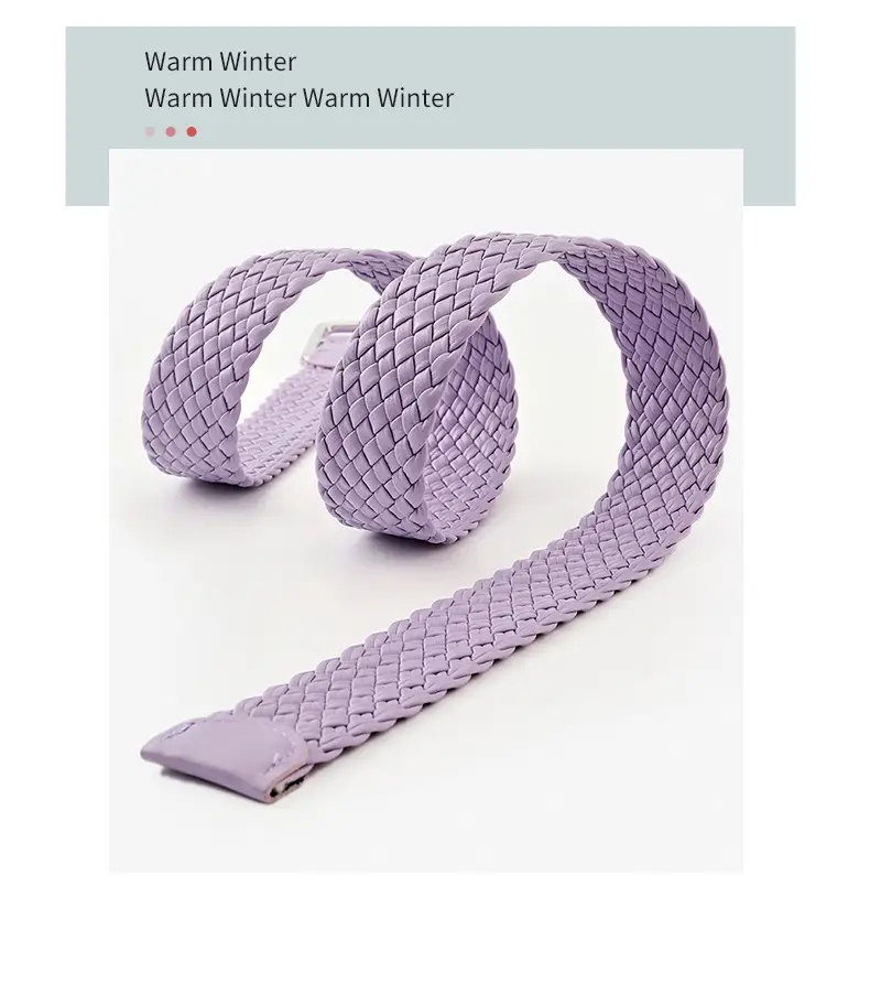 Japanese Pastoral Woven Wide Belt Candy Color Buckle — feature 14