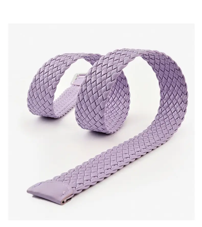 Japanese Pastoral Woven Wide Belt Candy Color Buckle — feature 17
