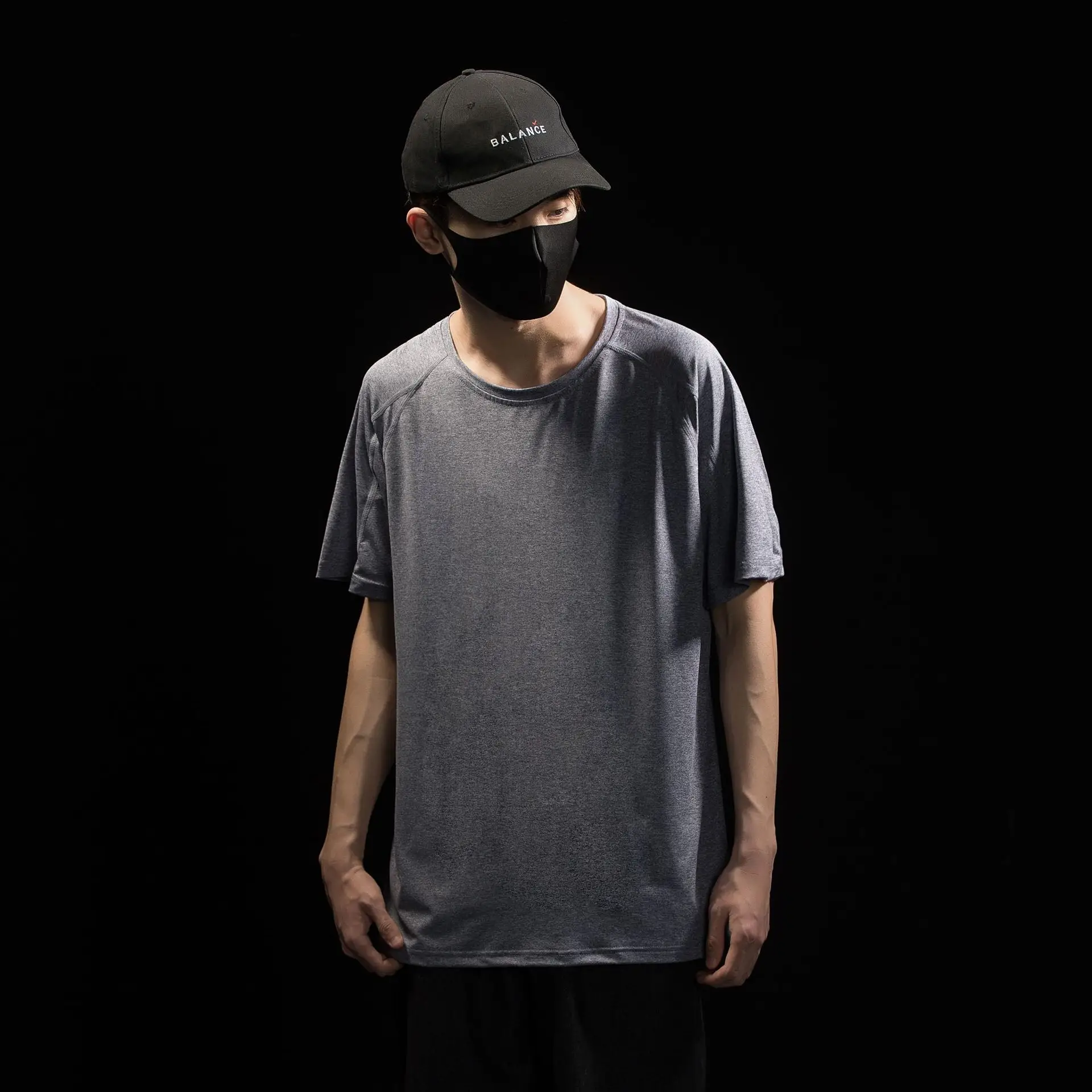Men Grey Cationic T-Shirt Sweat Wicking Quick Dry - Image 8