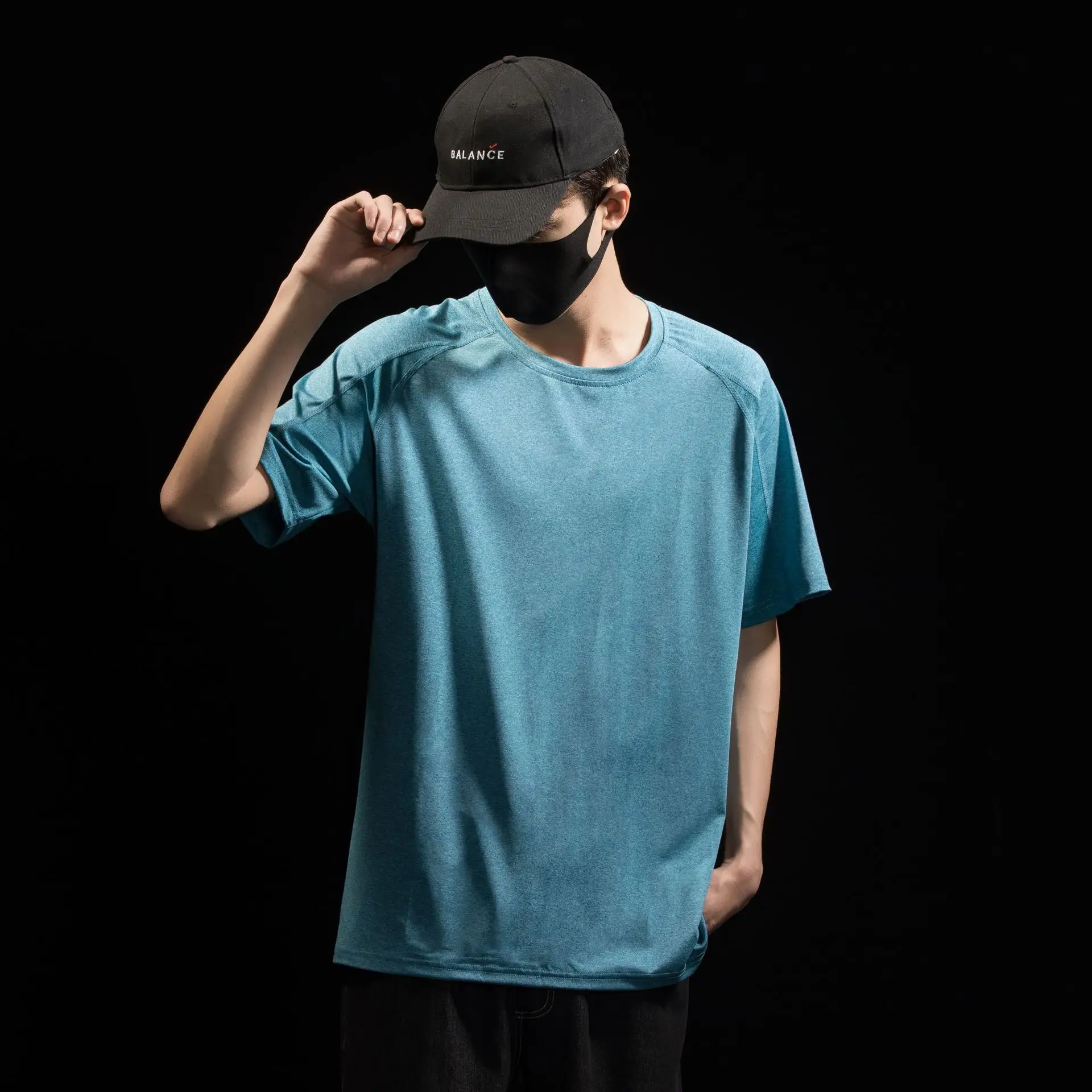 Men Grey Cationic T-Shirt Sweat Wicking Quick Dry - Image 10