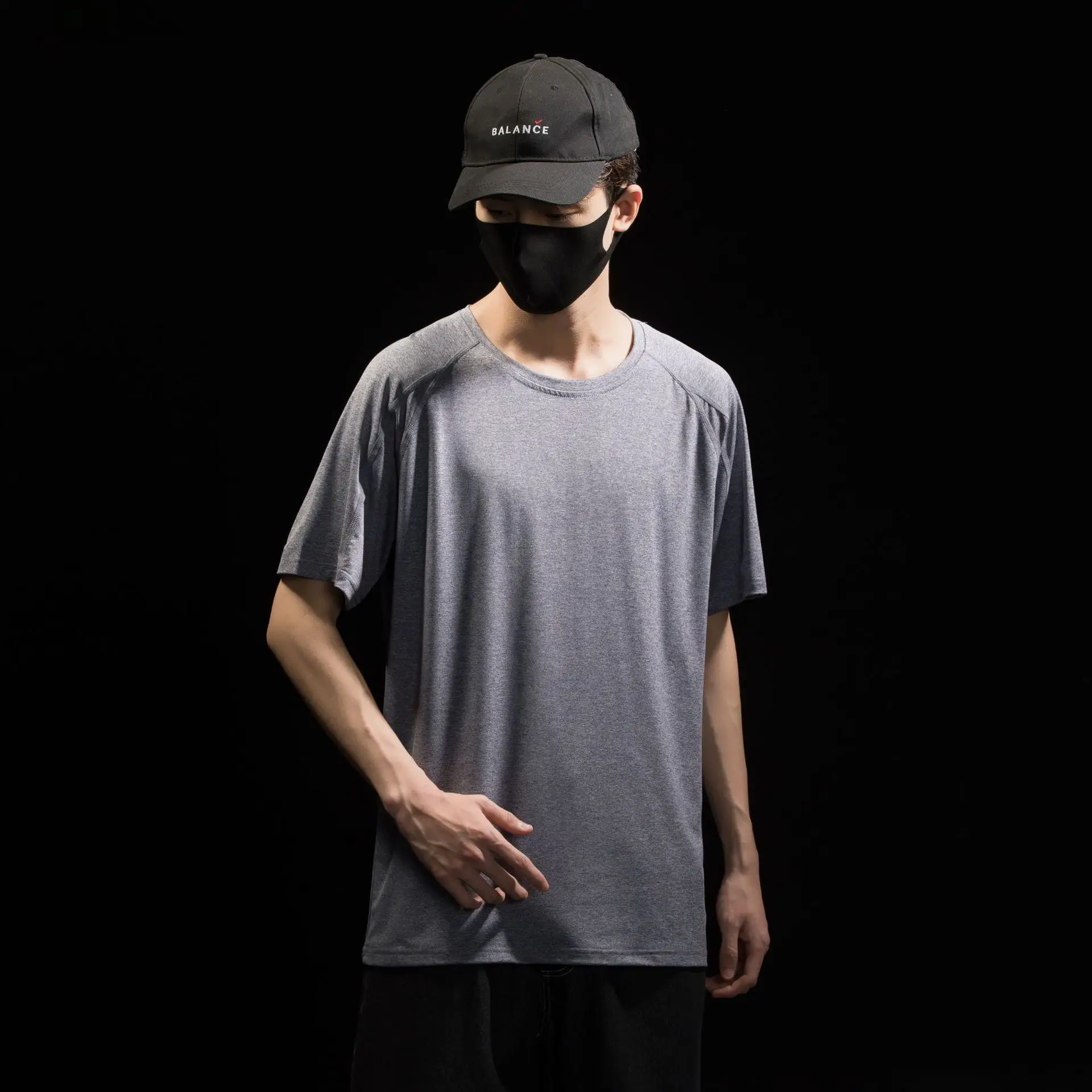 Men Grey Cationic T-Shirt Sweat Wicking Quick Dry - Image 4