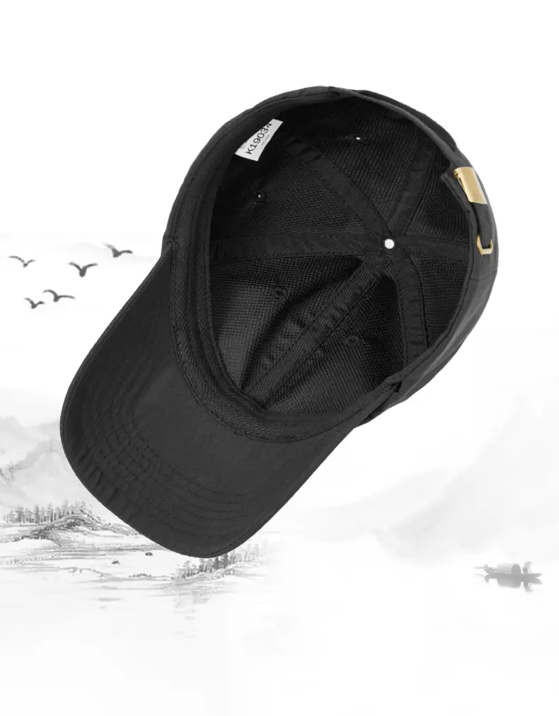 Men Dark Blue Water Repellent Baseball Cap — feature 17