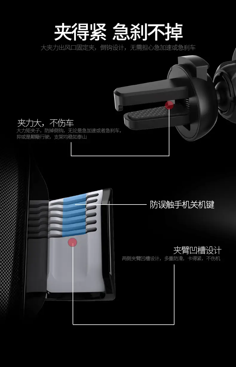 15W Car Wireless Phone Charger with Touch Sensor — feature 5