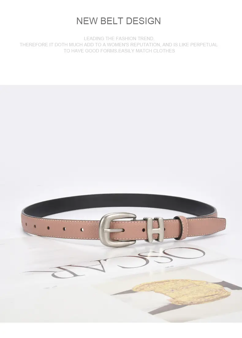 Black Vintage Pin Buckle Genuine Leather Belt for Women — feature 24