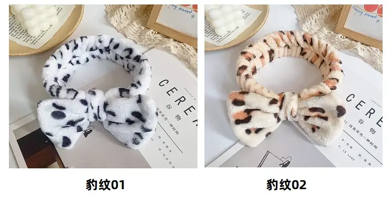 European American Leopard Print Bow Headband for Women — feature 15