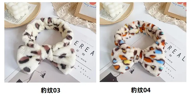 European American Leopard Print Bow Headband for Women — feature 16
