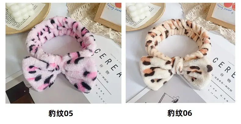 European American Leopard Print Bow Headband for Women — feature 17