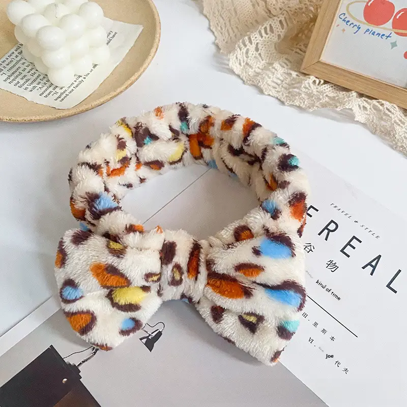 European American Leopard Print Bow Headband for Women - Image 4