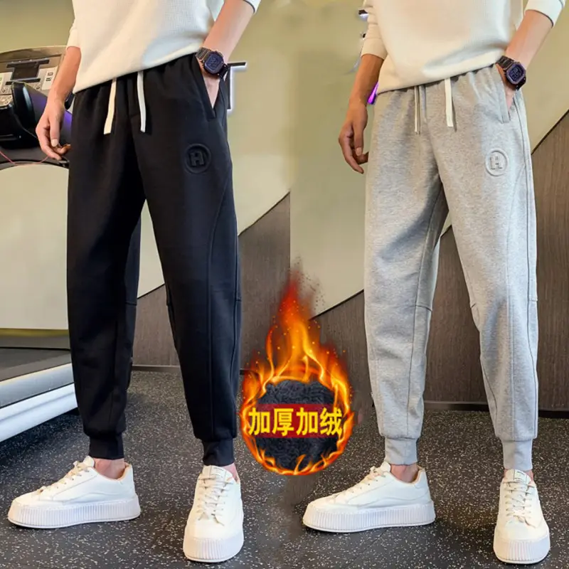 Men Drawstring Leg-toe Sweatpants All Gray - Image 5