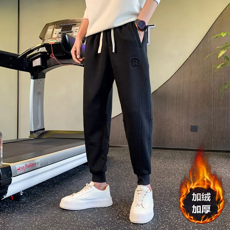 Men Drawstring Leg-toe Sweatpants All Gray - Image 3