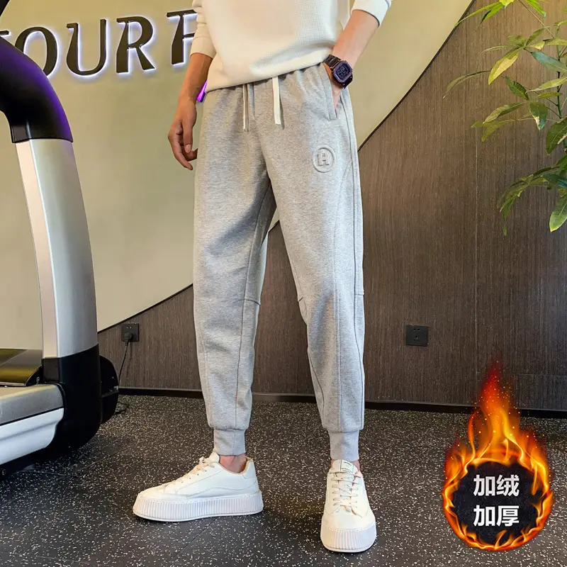 Men Drawstring Leg-toe Sweatpants All Gray - Image 4