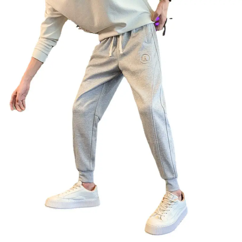 Men Drawstring Leg-toe Sweatpants All Gray - Image 6