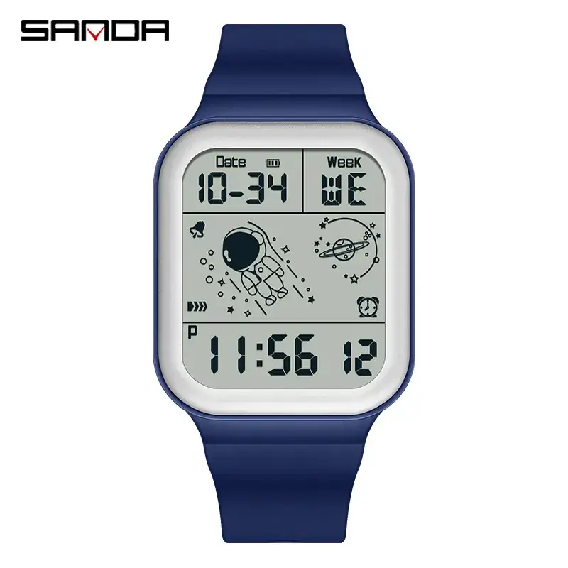Sanda Astronaut Multifunctional Watch Blue Strap - Image 6