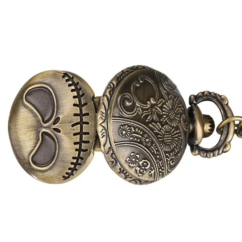 Vintage Bronze Steampunk Pocket Watch with Chain — feature 13