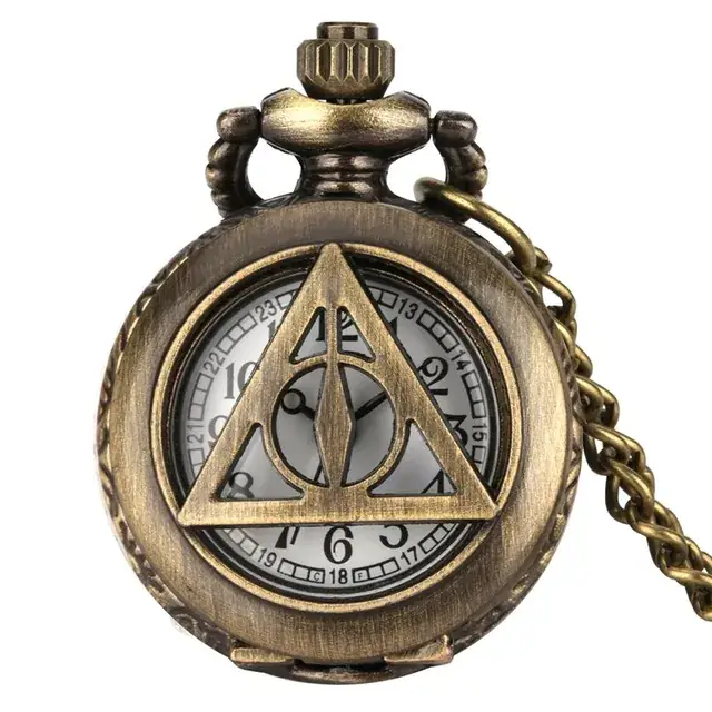 Vintage Bronze Steampunk Pocket Watch with Chain
