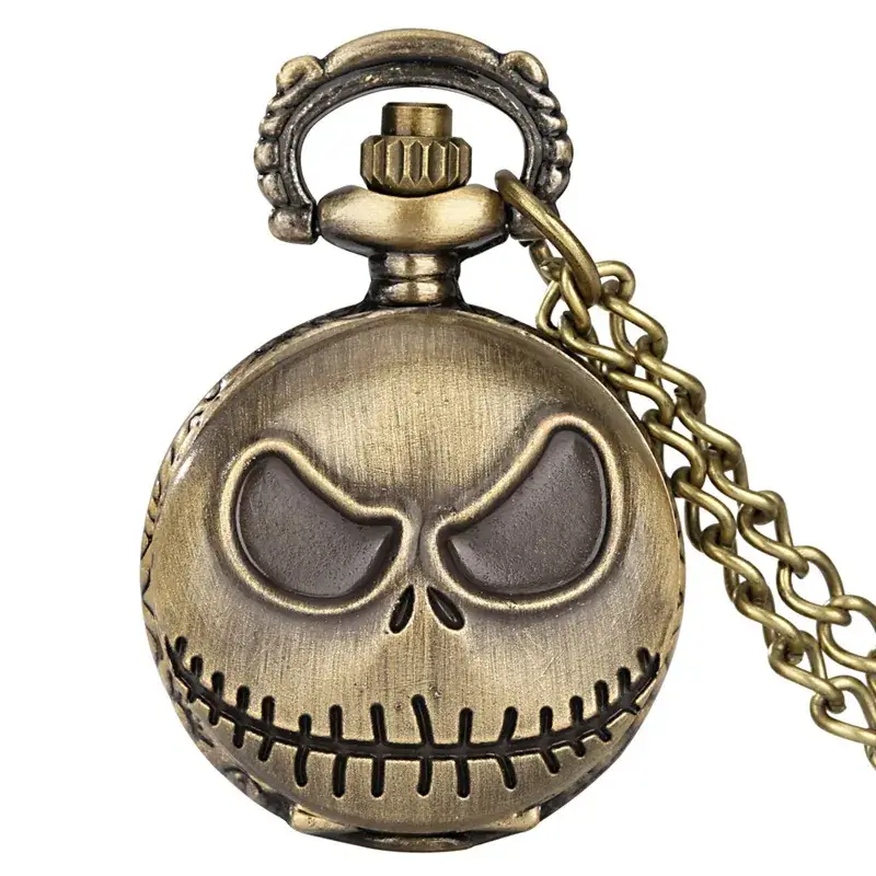 Vintage Bronze Steampunk Pocket Watch with Chain