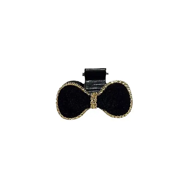 Sparkling Diamond Hairpin for Women Black Bow Small - Image 6