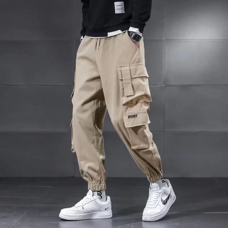 Men Fleece Lined Multi-Pocket Joggers Large Winter Casual - Image 6
