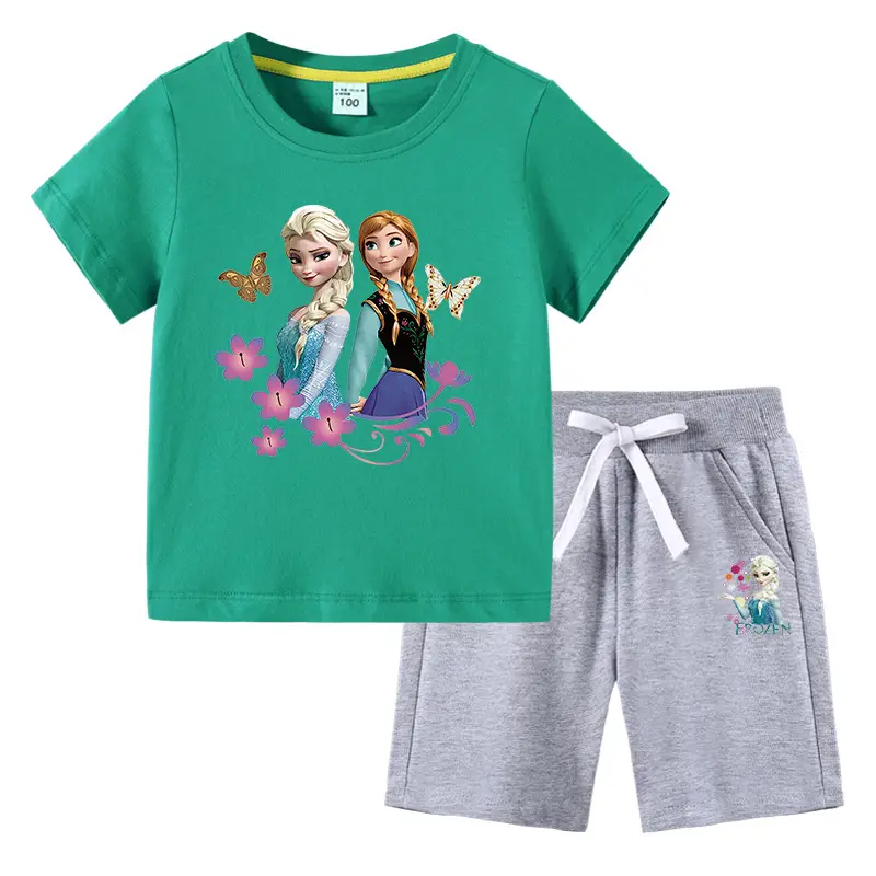 Frozen 2-Piece Kids T-Shirt & Shorts Set Blue - Image 16