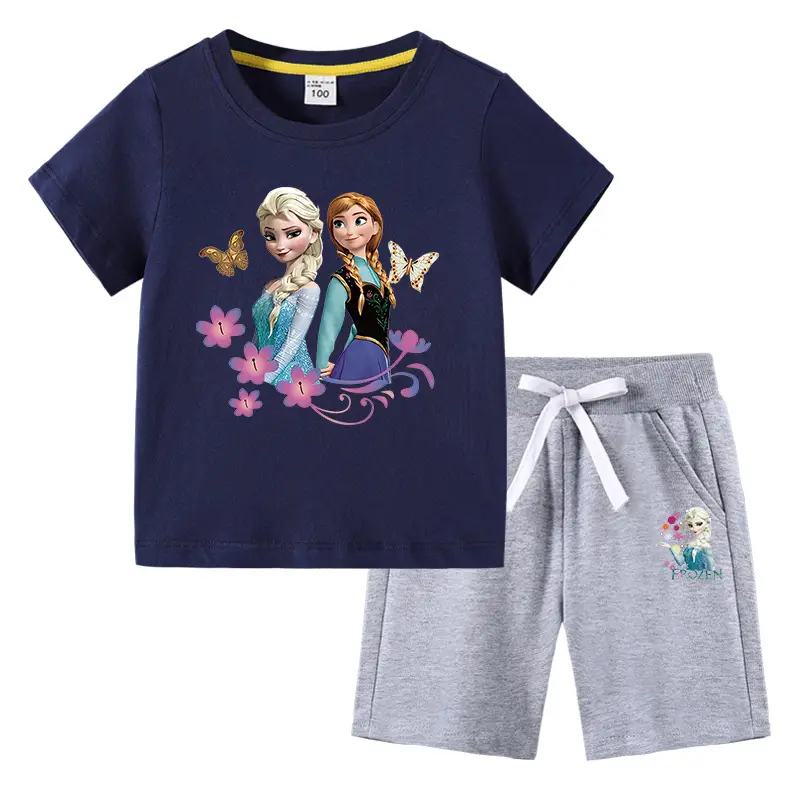Frozen 2-Piece Kids T-Shirt & Shorts Set Blue - Image 19