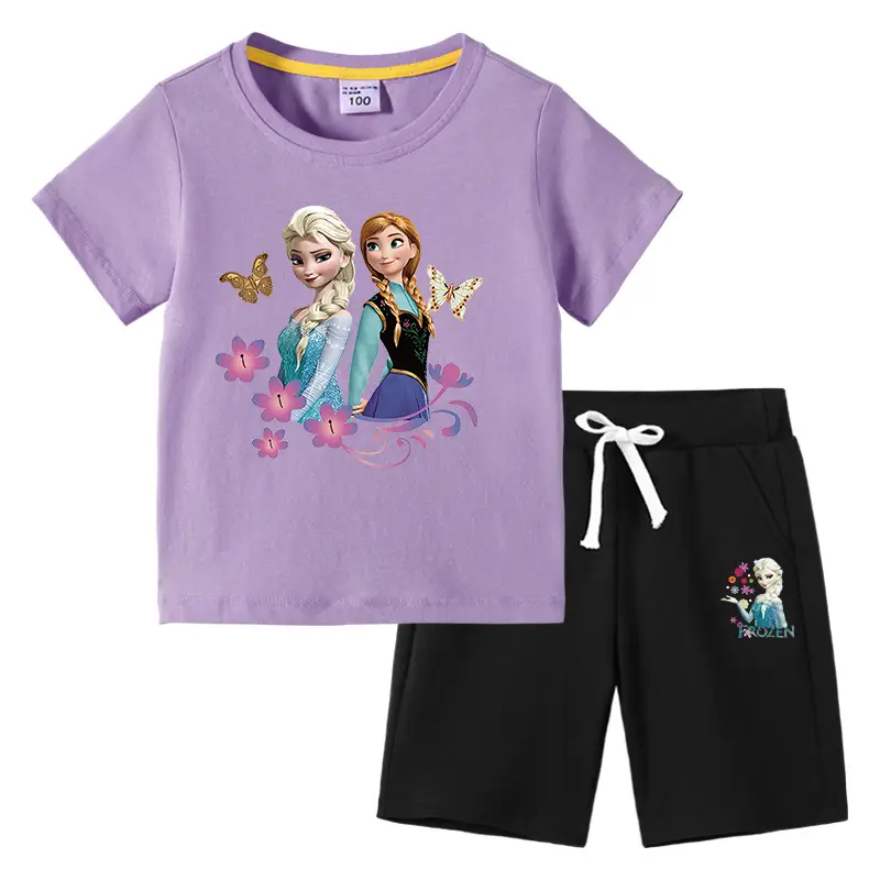Frozen 2-Piece Kids T-Shirt & Shorts Set Blue - Image 20