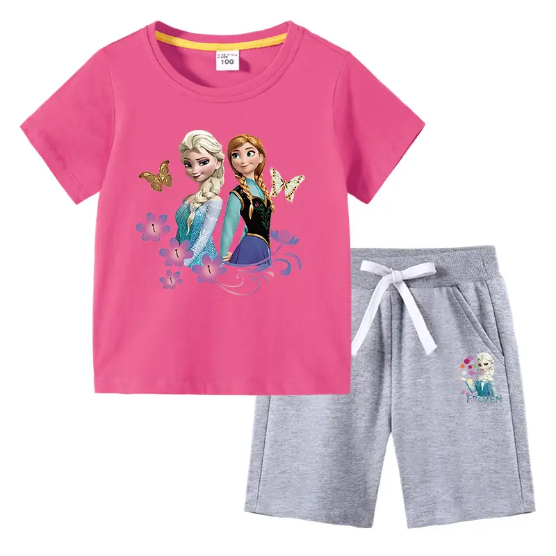 Frozen 2-Piece Kids T-Shirt & Shorts Set Blue - Image 23