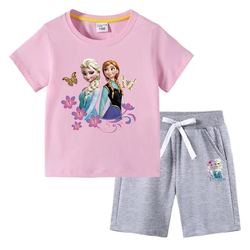 Frozen 2-Piece Kids T-Shirt & Shorts Set Blue - Image 9