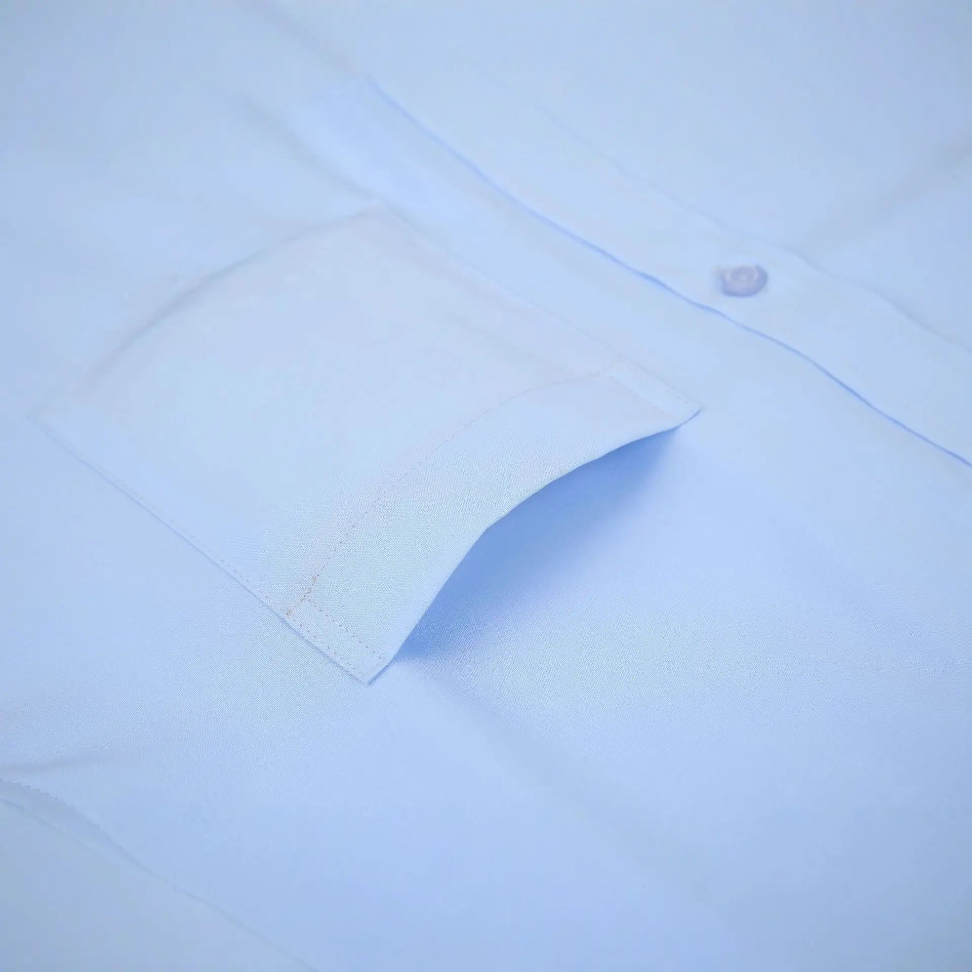 Men's Light Blue Elastic Waist Long Sleeve Shirt - Image 19