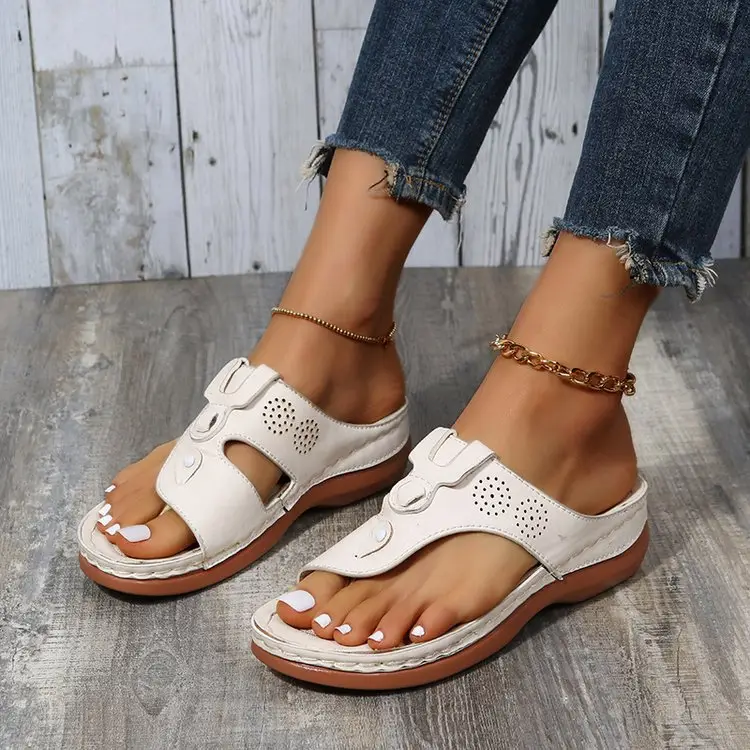 Women's Blue Wedge Sandals Large Spring Summer Flats — feature 12