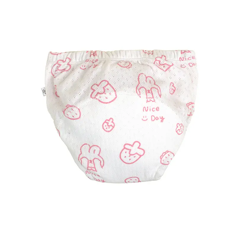Leak-Proof Baby Potty Training Pants White Blue Design - Image 10