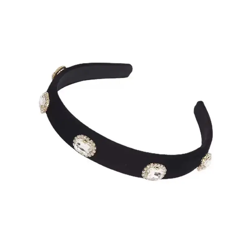 Black Rhinestone Headband for Women Winter Luxury - Image 6